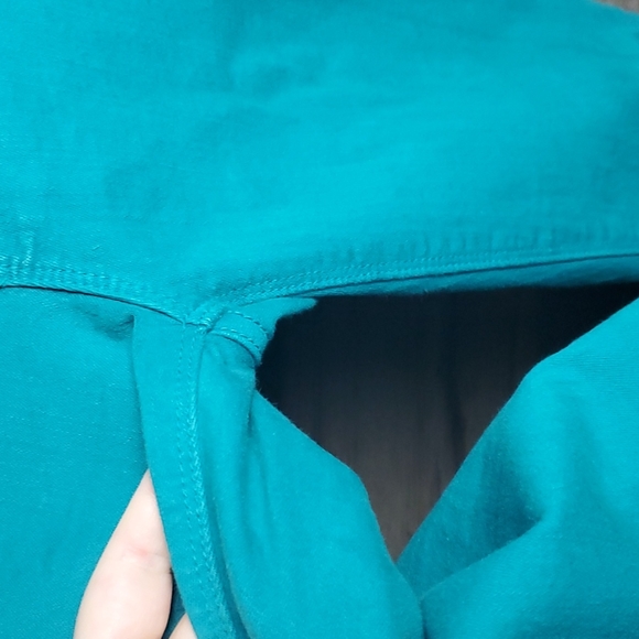 Hudson Nico Super Skinny Midrise Jeans in Teal Green. - Picture 10 of 10